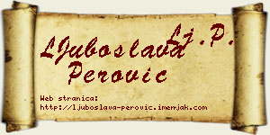 LJuboslava Perović vizit kartica